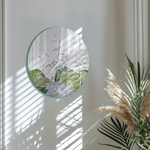 Horloge ronde Citrons verts