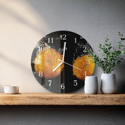 Horloge ronde Oranges
