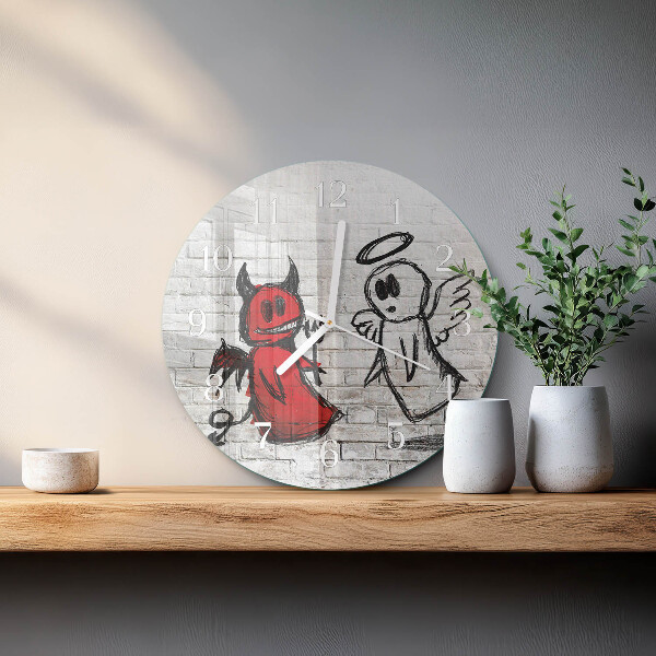 Horloge ronde Ange Démon