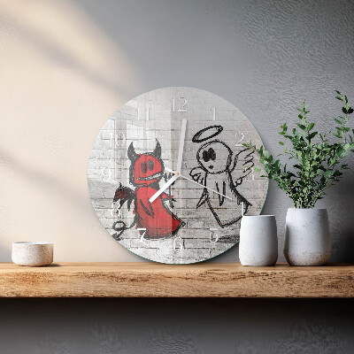 Horloge ronde Ange Démon