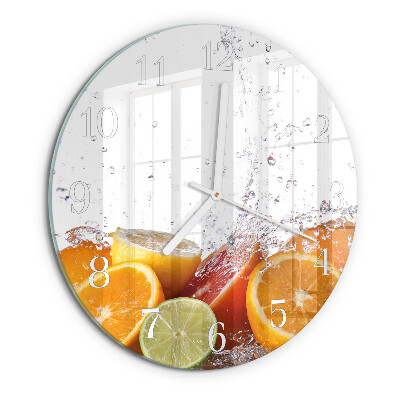 Horloge ronde Oranges