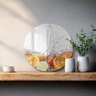 Horloge ronde Oranges
