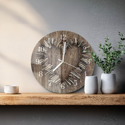 Horloge ronde Cœur
