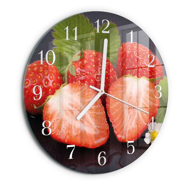 Horloge ronde Fraises