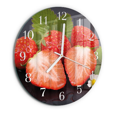 Horloge ronde Fraises