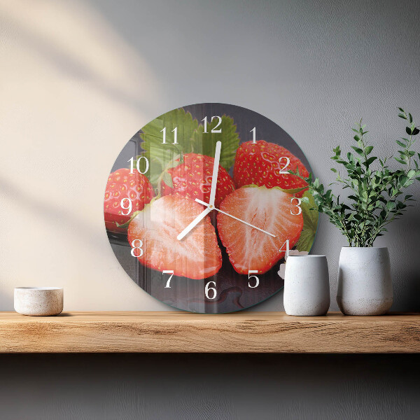 Horloge ronde Fraises