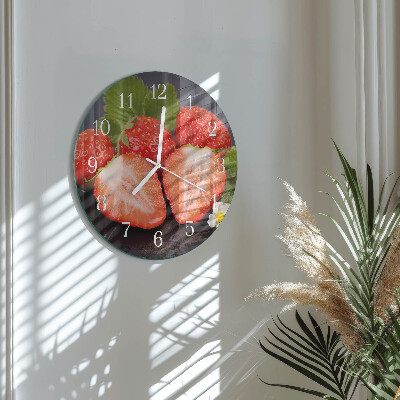 Horloge ronde Fraises