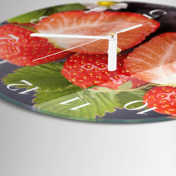 Horloge ronde Fraises
