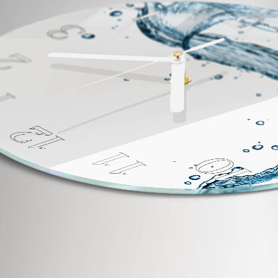 Horloge ronde Eau