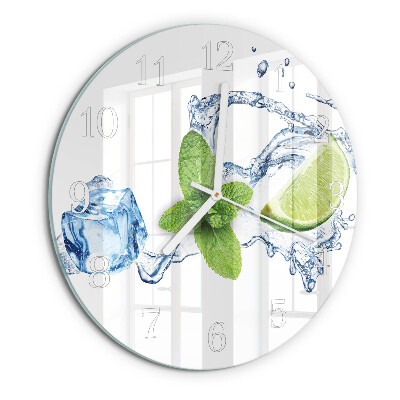 Horloge ronde Menthe