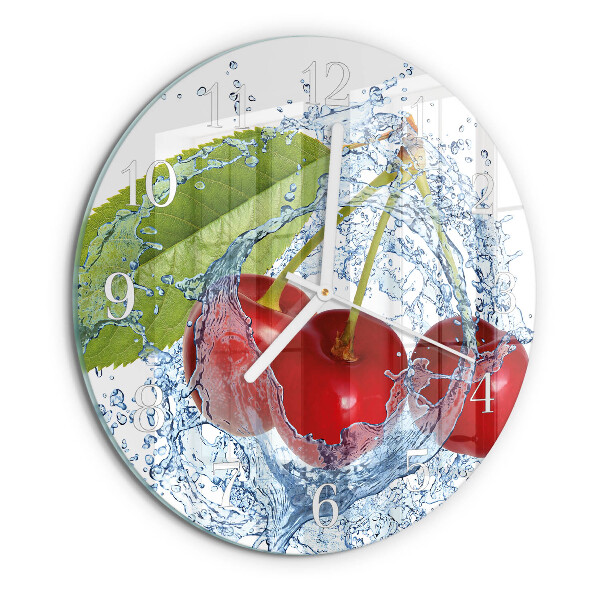 Horloge ronde Cerises