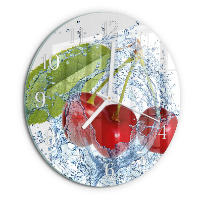 Horloge ronde Cerises