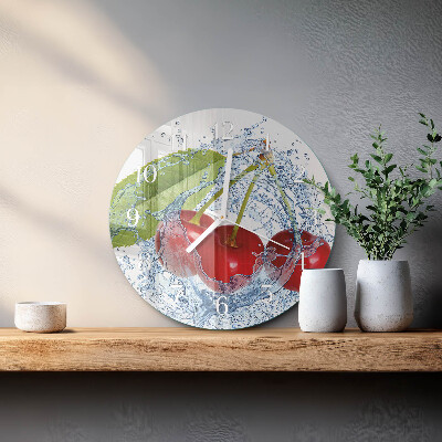 Horloge ronde Cerises