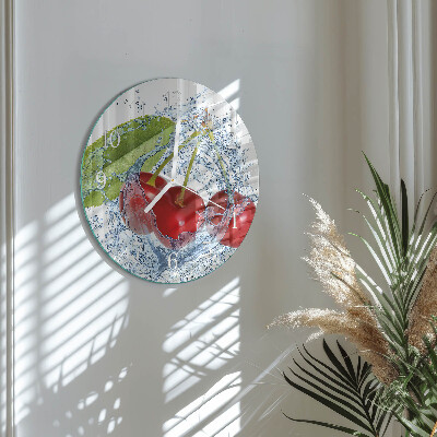 Horloge ronde Cerises