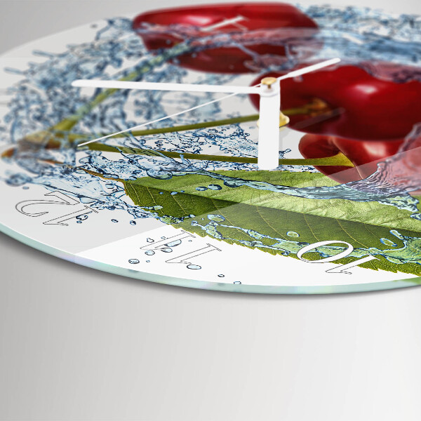 Horloge ronde Cerises