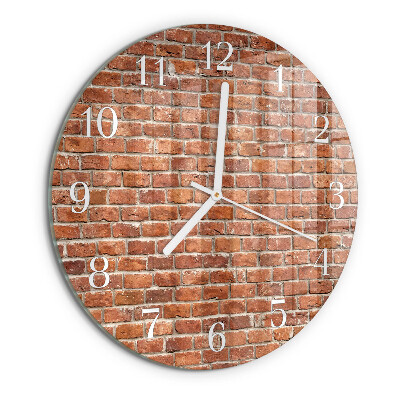 Horloge ronde Brique