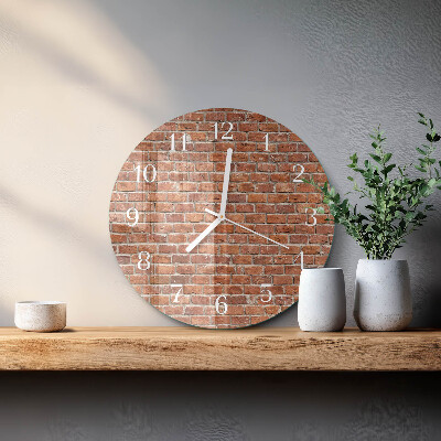 Horloge ronde Brique