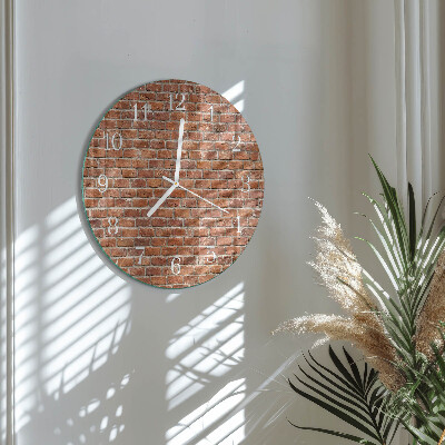 Horloge ronde Brique