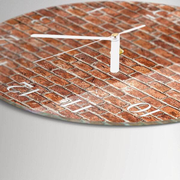 Horloge ronde Brique