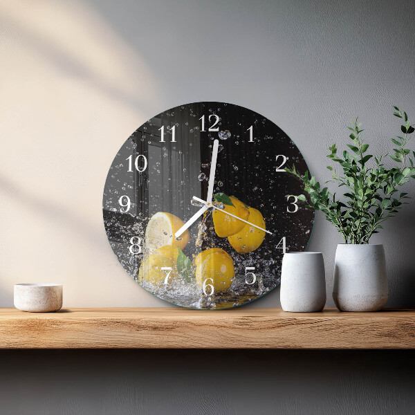 Horloge ronde Citrons