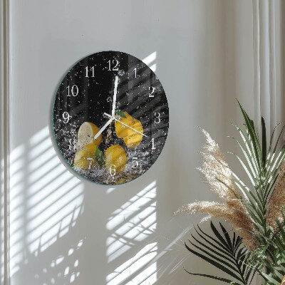 Horloge ronde Citrons