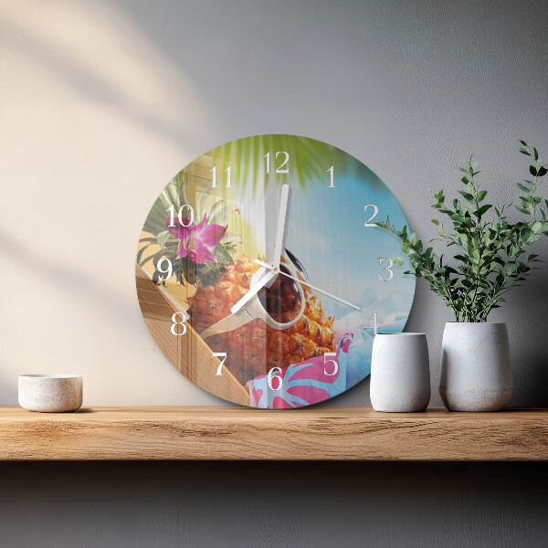 Horloge ronde Ananas