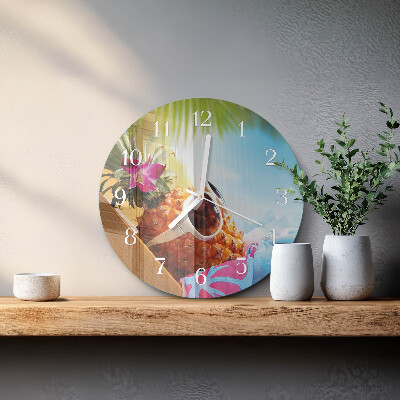 Horloge ronde Ananas