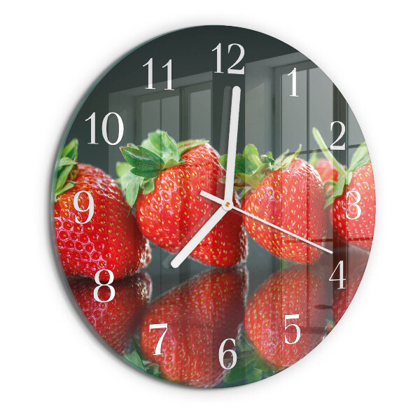 Horloge ronde Fraises