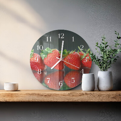 Horloge ronde Fraises