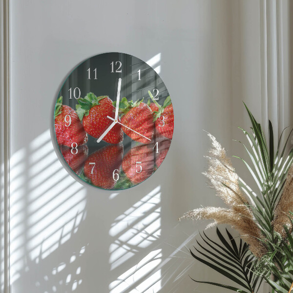Horloge ronde Fraises