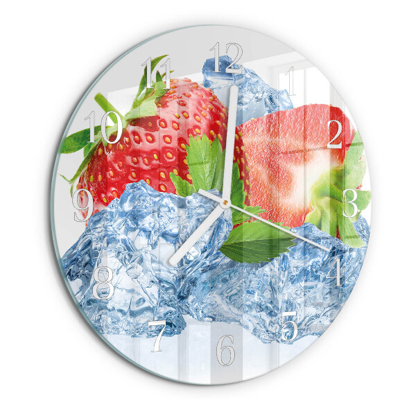 Horloge ronde Crème glacée à la fraise