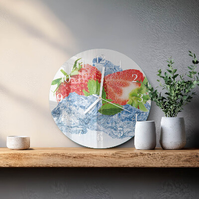 Horloge ronde Crème glacée à la fraise