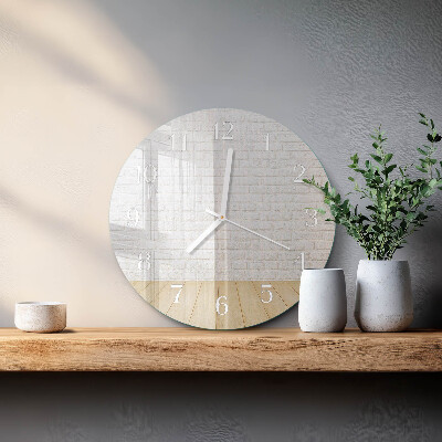 Horloge ronde Brique