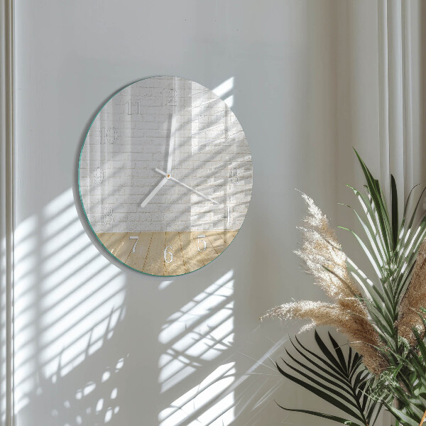 Horloge ronde Brique