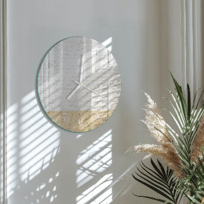 Horloge ronde Brique