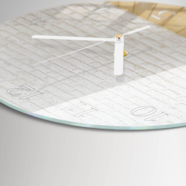 Horloge ronde Brique