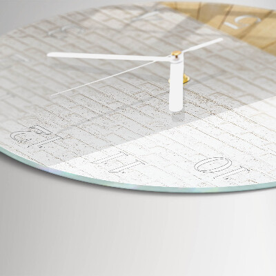 Horloge ronde Brique
