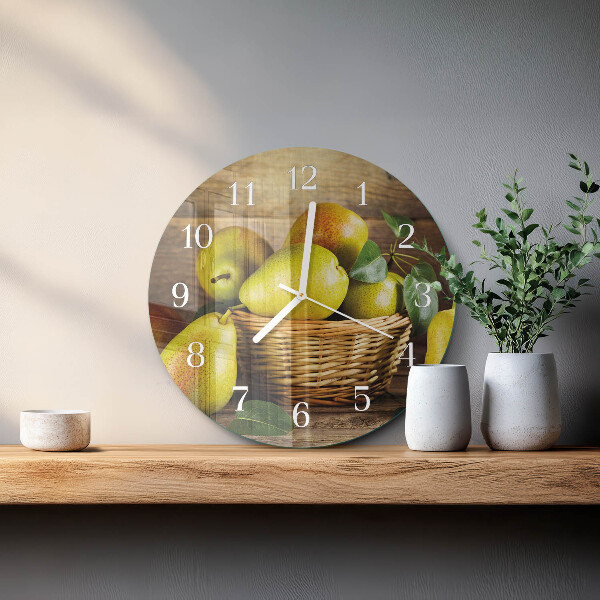 Horloge ronde Poires