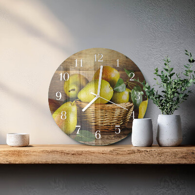 Horloge ronde Poires