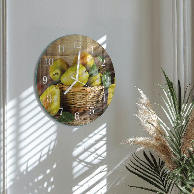 Horloge ronde Poires