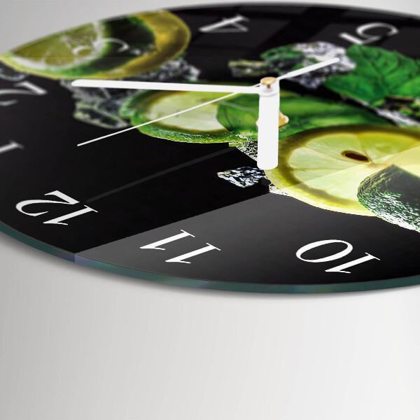 Horloge ronde Citron et citron vert