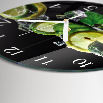 Horloge ronde Citron et citron vert
