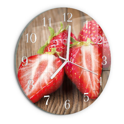 Horloge ronde Fraises