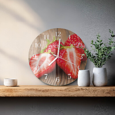 Horloge ronde Fraises