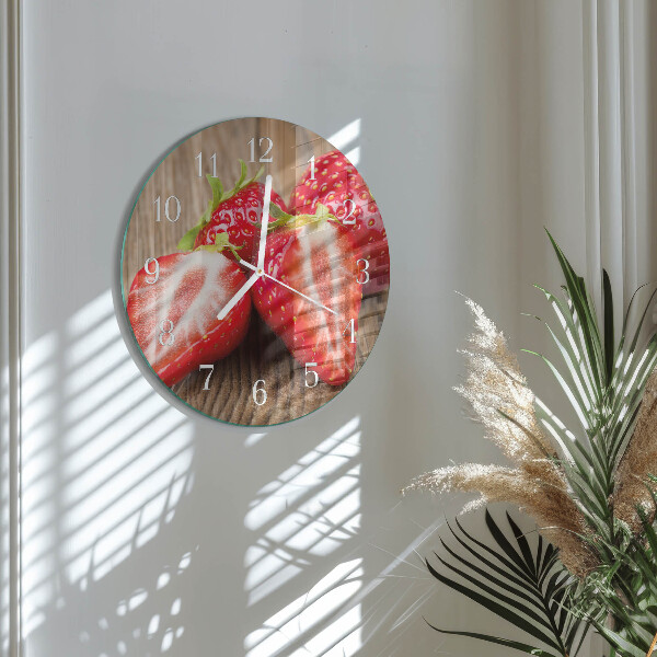 Horloge ronde Fraises
