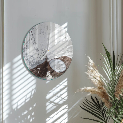 Horloge ronde noix de coco