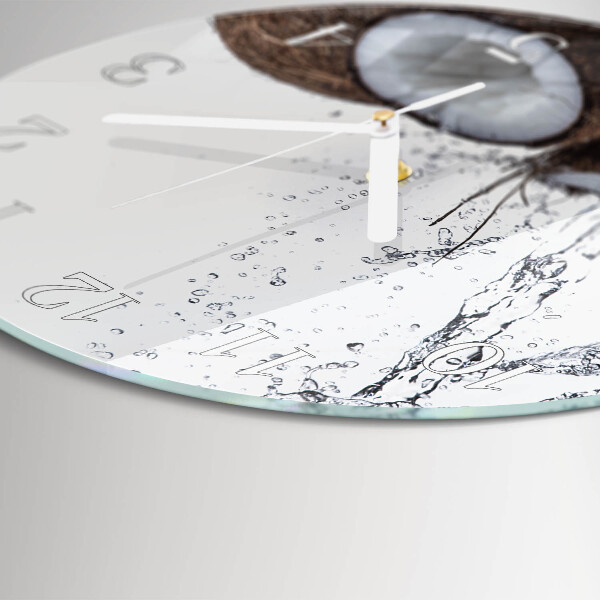 Horloge ronde noix de coco