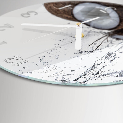 Horloge ronde noix de coco