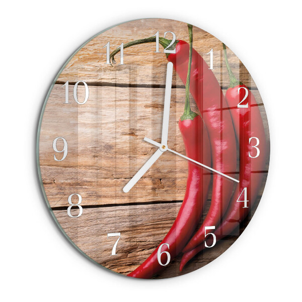 Horloge ronde piments