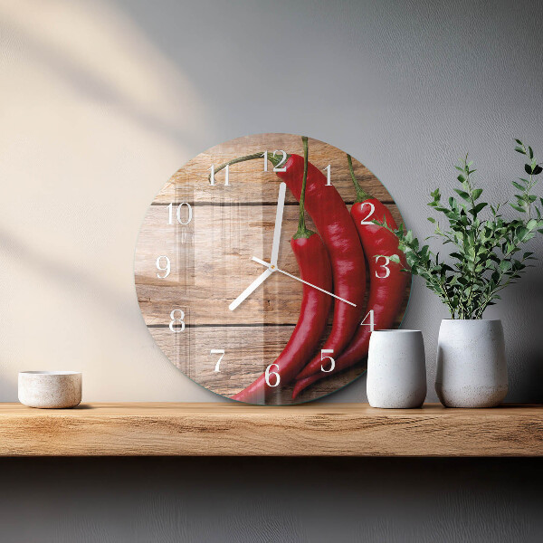 Horloge ronde piments